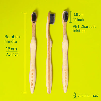 Bamboo Toothbrush with Charcoal Bristles